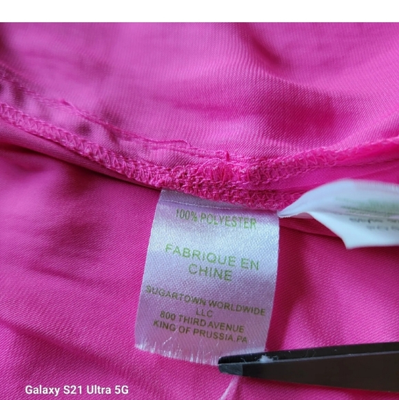 Lilly Pulitzer Everglades Tunic Long Roll Tab Sleeve Blouse Pink Size XS - Picture 6 of 7
